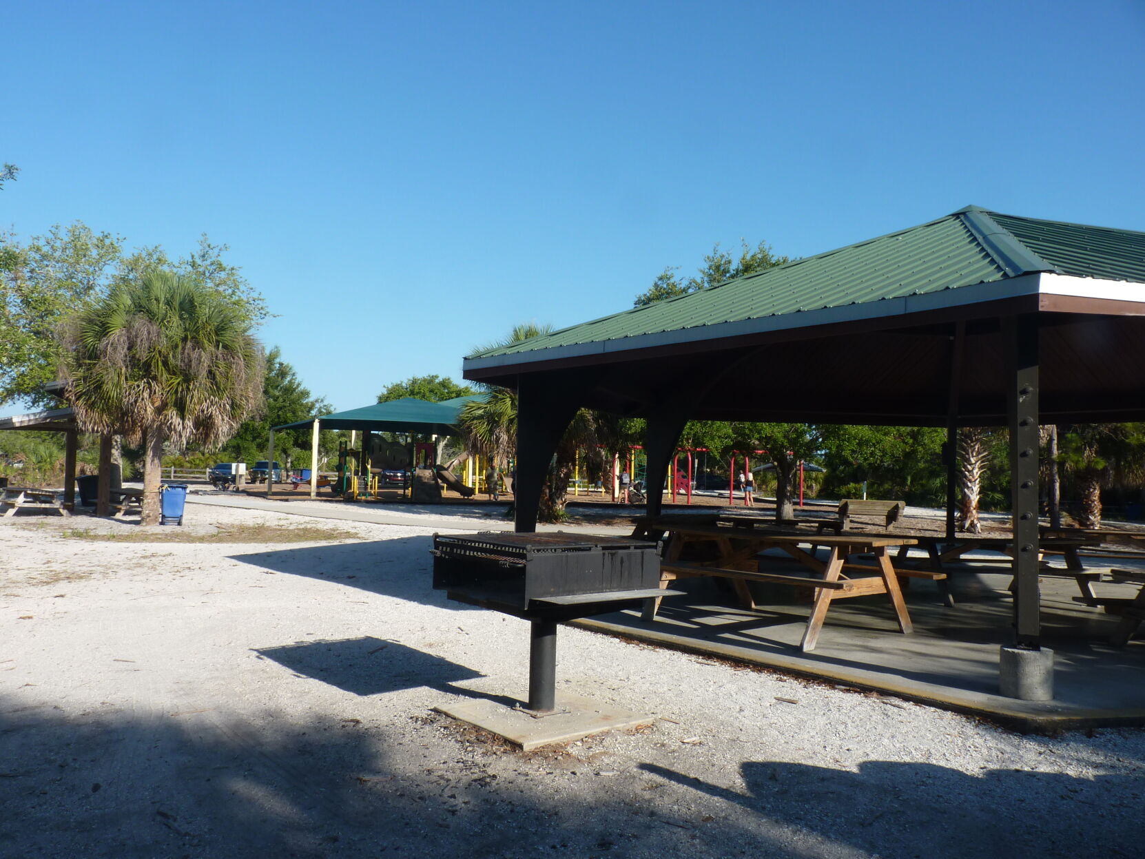 Picnic tables at Shamrock Park